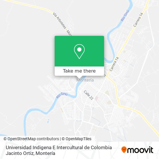 Mapa de Universidad Indigena E Intercultural de Colombia Jacinto Ortiz