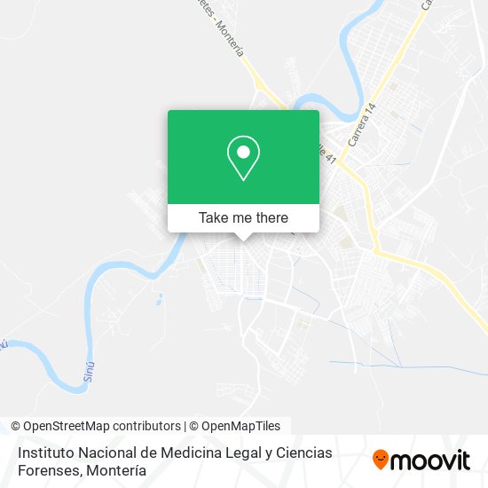 Mapa de Instituto Nacional de Medicina Legal y Ciencias Forenses