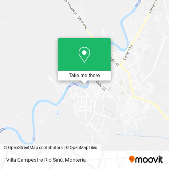 Villa Campestre Rio Sinú map