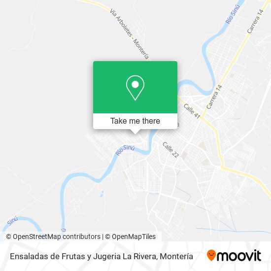 Mapa de Ensaladas de Frutas y Jugeria La Rivera