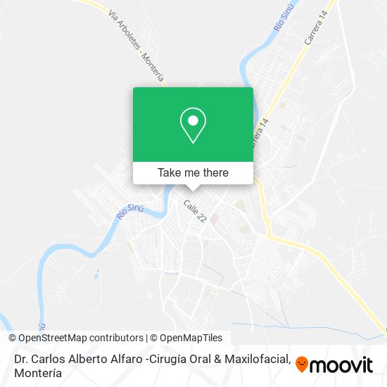 Mapa de Dr. Carlos Alberto Alfaro -Cirugía Oral & Maxilofacial