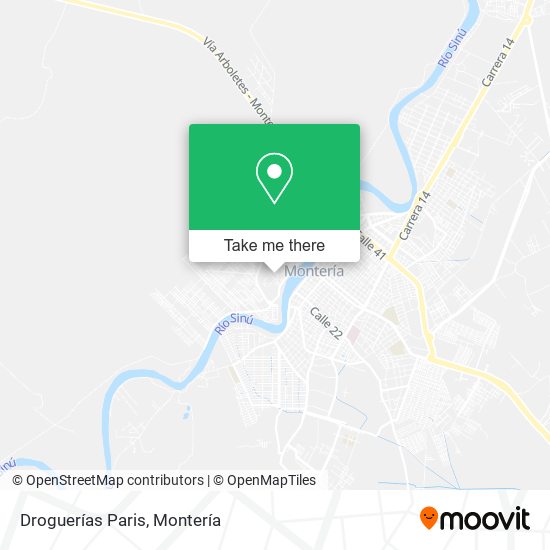 Droguerías Paris map