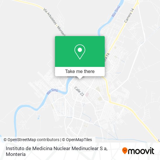 Mapa de Instituto de Medicina Nuclear Medinuclear S a