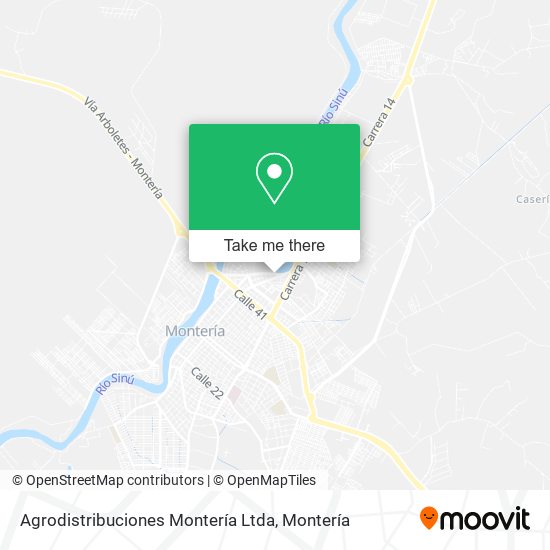 Agrodistribuciones Montería Ltda map