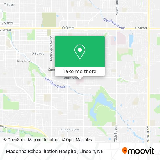 Madonna Rehabilitation Hospital map