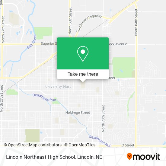 Lincoln Northeast High School map