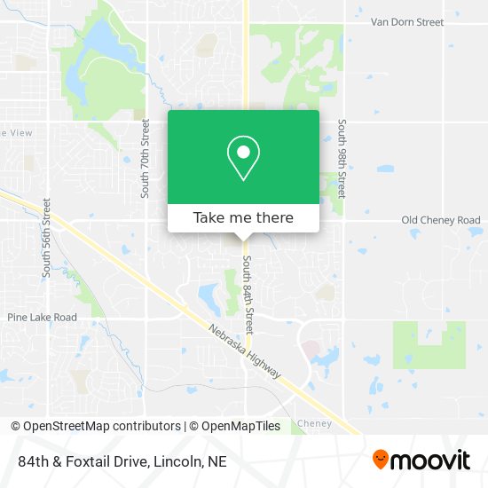 84th & Foxtail Drive map