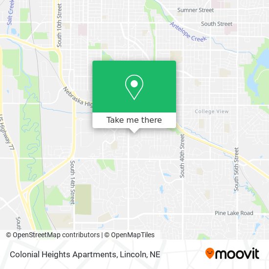 Mapa de Colonial Heights Apartments