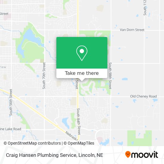 Craig Hansen Plumbing Service map