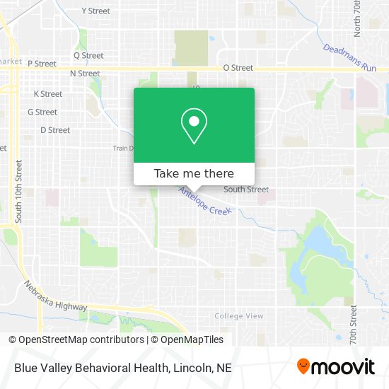 Blue Valley Behavioral Health map