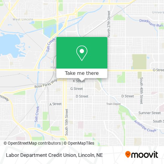 Labor Department Credit Union map