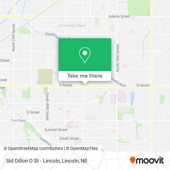Mapa de Sid Dillon O St - Lincoln