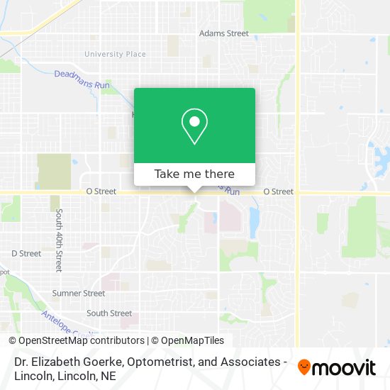 Mapa de Dr. Elizabeth Goerke, Optometrist, and Associates - Lincoln