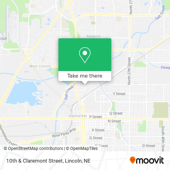 10th & Claremont Street map