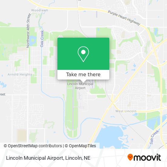 Lincoln Municipal Airport map