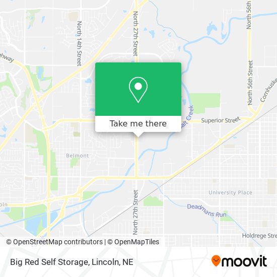 Mapa de Big Red Self Storage