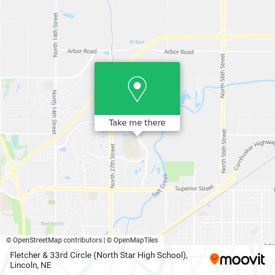 Fletcher & 33rd Circle (North Star High School) map