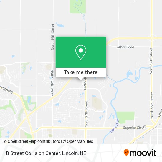 B Street Collision Center map
