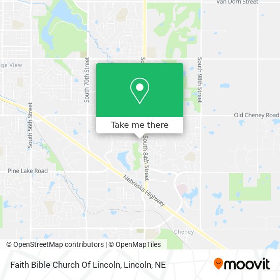 Mapa de Faith Bible Church Of Lincoln