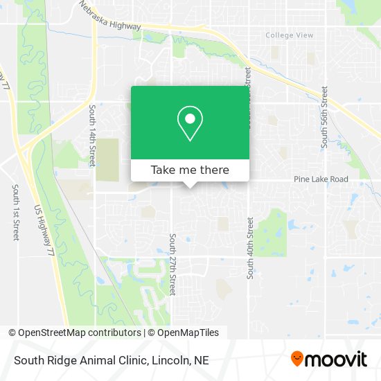 How to get to South Ridge Animal Clinic in Lincoln by Bus?