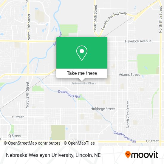 Nebraska Wesleyan University map