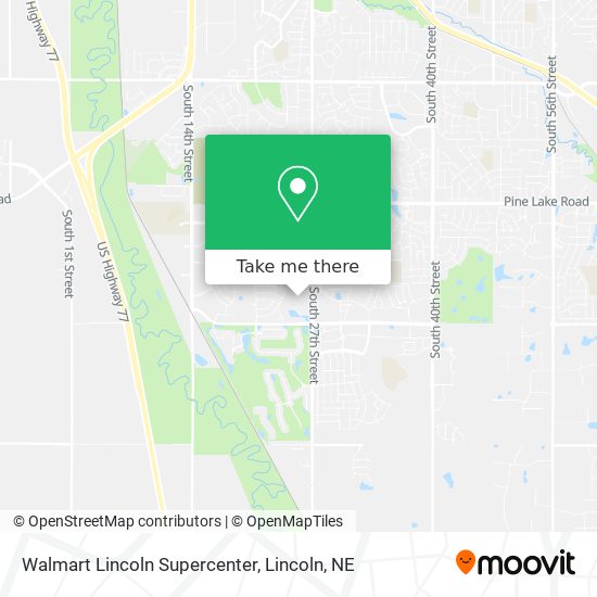 Mapa de Walmart Lincoln Supercenter