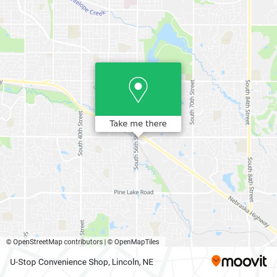Mapa de U-Stop Convenience Shop