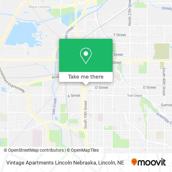 Vintage Apartments Lincoln Nebraska map