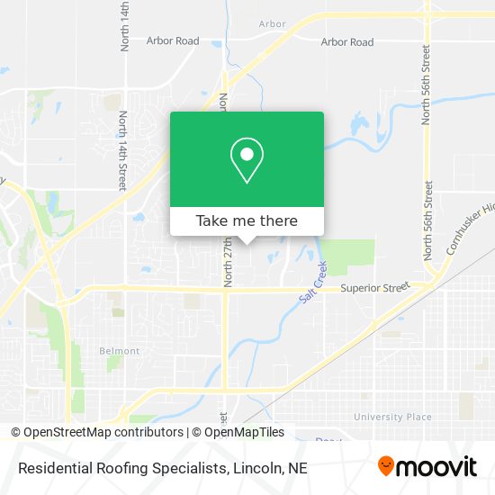 Residential Roofing Specialists map