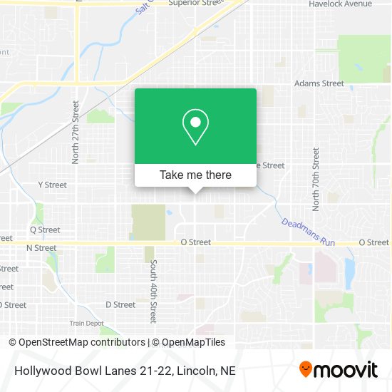 Hollywood Bowl Lanes 21-22 map