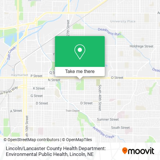 Mapa de Lincoln / Lancaster County Health Department: Environmental Public Health