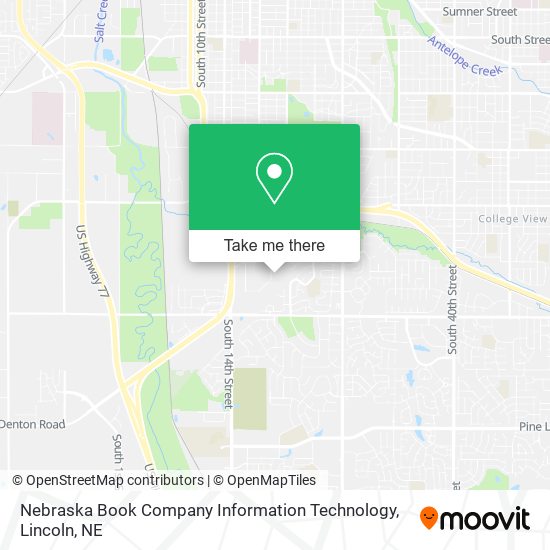 Mapa de Nebraska Book Company Information Technology