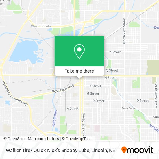 Walker Tire/ Quick Nick's Snappy Lube map