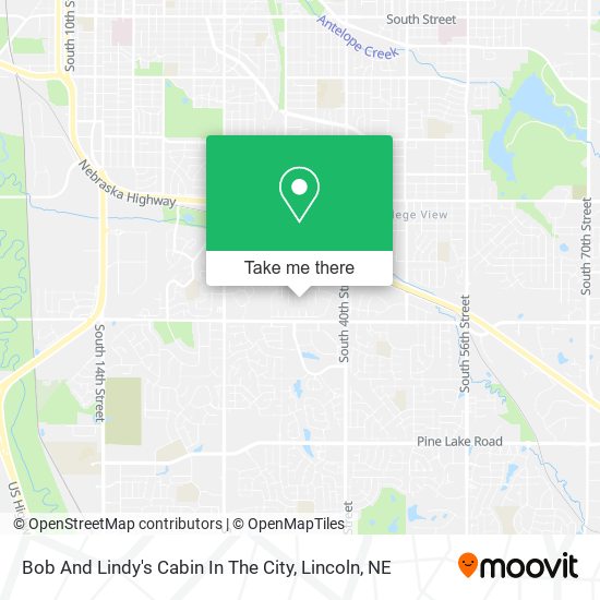 Bob And Lindy's Cabin In The City map