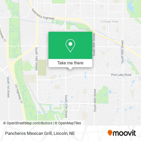 Pancheros Mexican Grill map