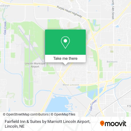 Fairfield Inn & Suites by Marriott Lincoln Airport map