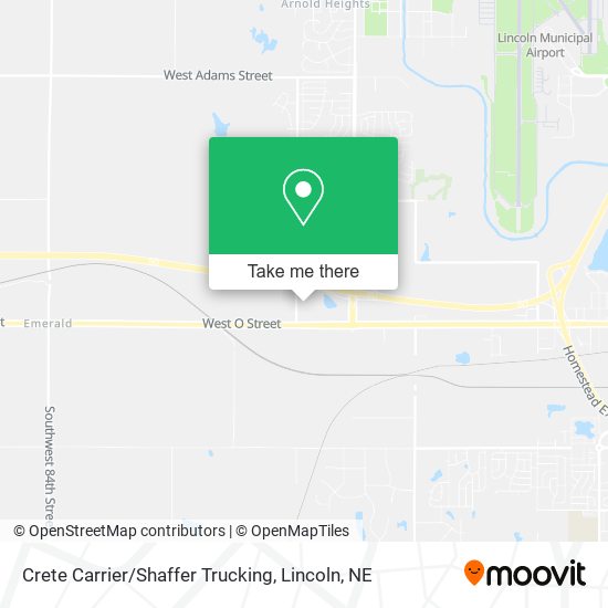 Crete Carrier/Shaffer Trucking map