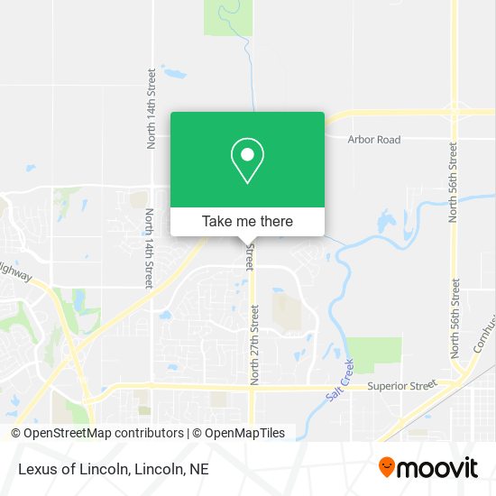 Lexus of Lincoln map