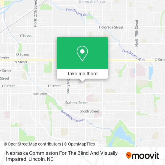 Mapa de Nebraska Commission For The Blind And Visually Impaired