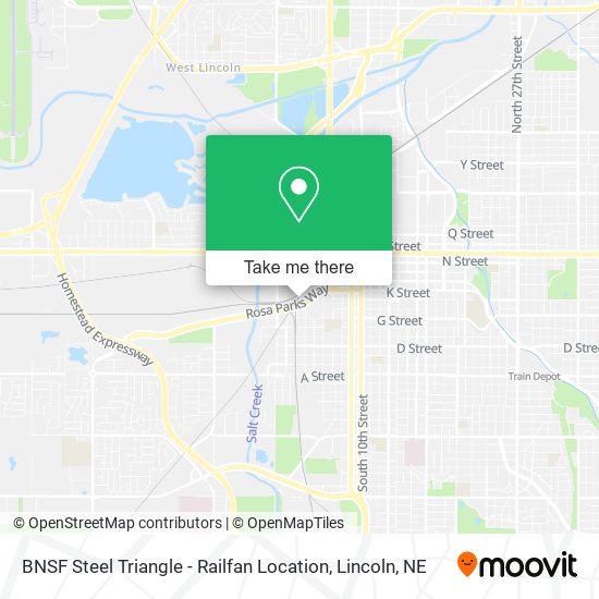 BNSF Steel Triangle - Railfan Location map