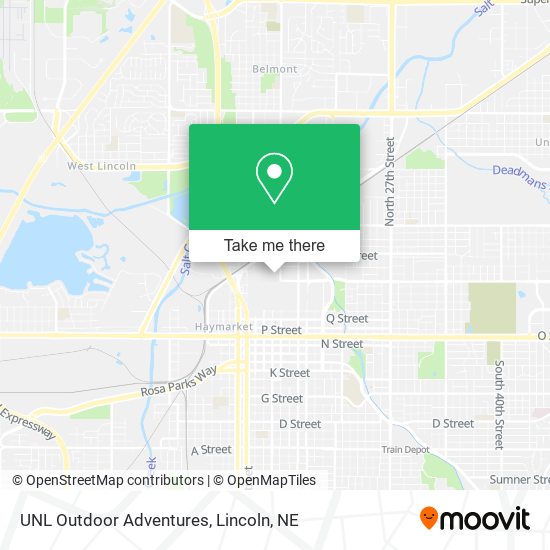 UNL Outdoor Adventures map