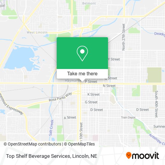 Top Shelf Beverage Services map