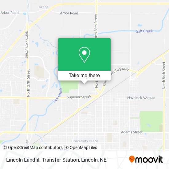 Lincoln Landfill Transfer Station map