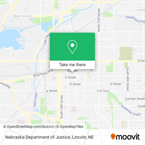 Nebraska Department of Justice map