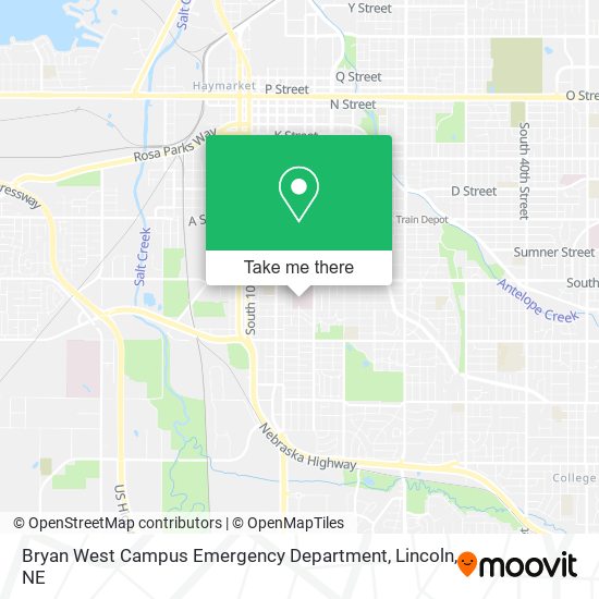 Bryan West Campus Emergency Department map