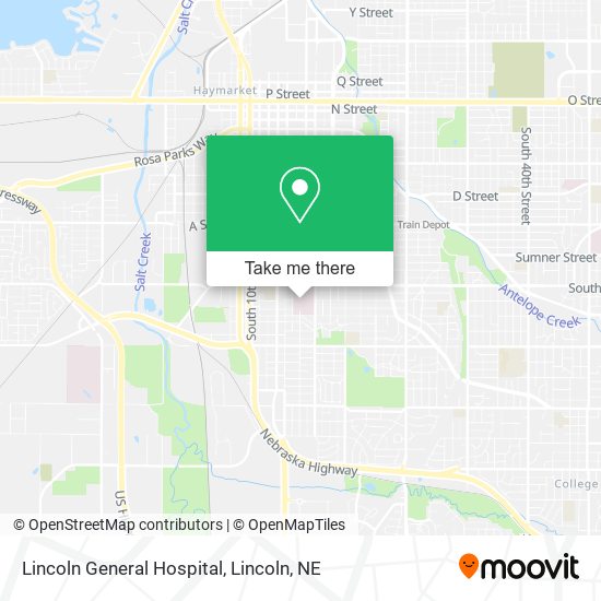 Lincoln General Hospital map