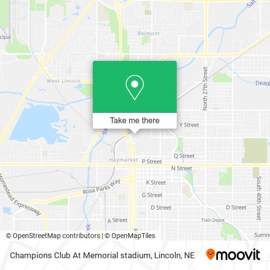 Champions Club At Memorial stadium map