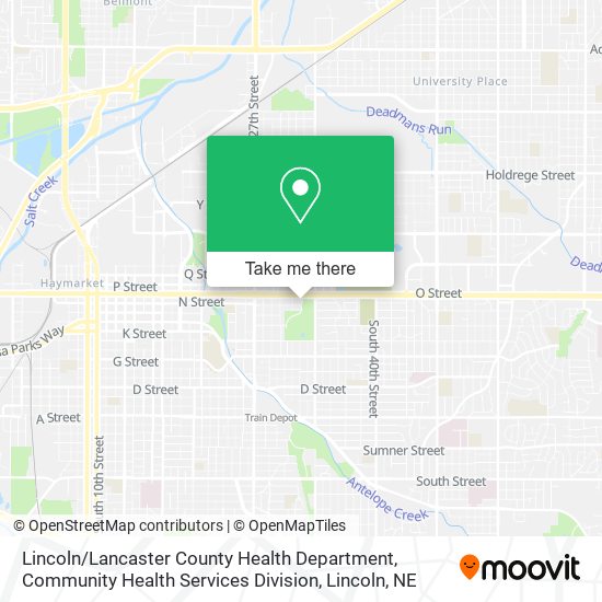 Mapa de Lincoln / Lancaster County Health Department, Community Health Services Division