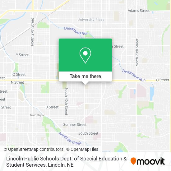 Lincoln Public Schools Dept. of Special Education & Student Services map