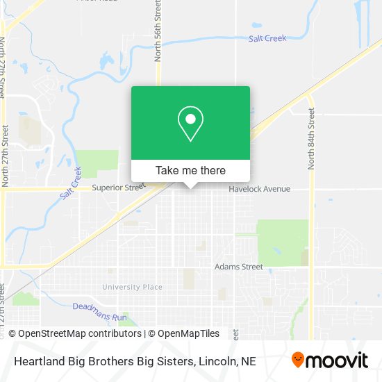 Heartland Big Brothers Big Sisters map